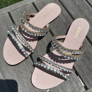 NWOT Schutz Lismara Crystal Embellished Sandals